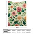 thumbnail image 3 of Creowell Flower Pattern Green Leaves Flannel Blanket, Multi-Purpose Cozy Gift 30*40in, 3 of 7