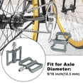thumbnail image 2 of Unique Bargains 1 Pair Aluminum Alloy Rear Foot Peg Flat Pedal Footrests Titanium Tone Fit 9/16 Inch Axles MTB Bike, 2 of 7