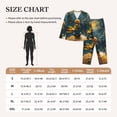 thumbnail image 4 of Honeii Whimsical Starry Night Scene Print Women's Pajama Sets Long Sleeve Button Down Sleepwear Nightwear Soft Pjs Lounge Sets 2PCS-Medium, 4 of 7
