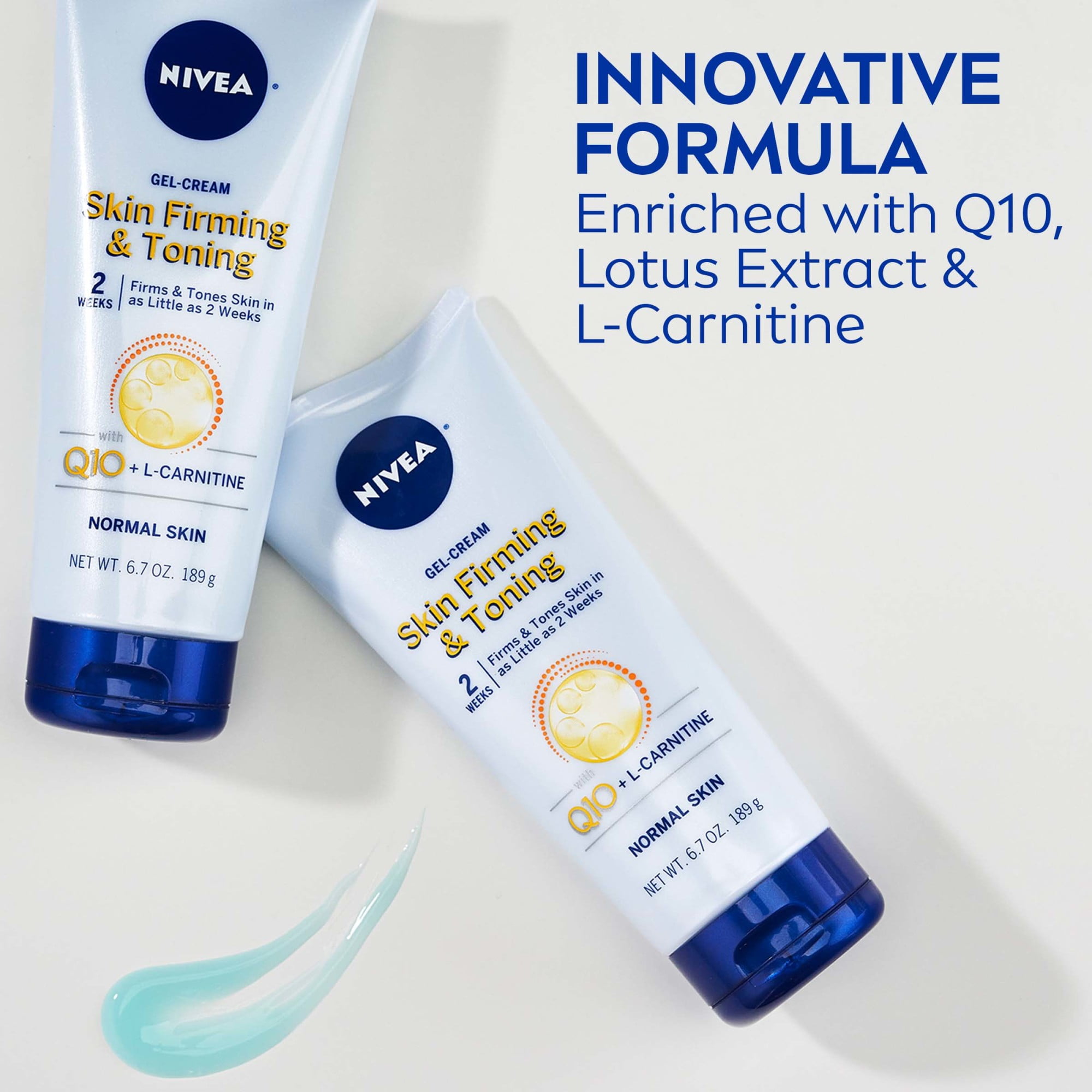 nivea l carnitine NIVEA Skin Firming + Toning Body Gel-Cream, Q10 and Bermuda