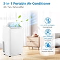 thumbnail image 2 of Lumiparty 14,000 BTUs Portable Air Conditioners, 3-in-1 Smart AC Unit W/ Dehumidifier, Remote Control, Cools Room up to 750 Sq.ft., Black, 2 of 6