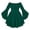 Dark Green-Dress, variant on Elegant Dresses for Women Boat Neck Long Sleeve Solid Chiffon Ruffle Detail Flowy Casual Midi Dress Dark Green L