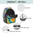 thumbnail image 4 of Red and Yellow Tie Dye Pattern Backpack for School, Cute School Bag with Adjustable Shoulder Straps and Padded Back, 15.3"x11"x6.7", 4 of 5