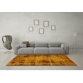 thumbnail image 3 of Ahgly Company Machine Washable Indoor Rectangle Abstract Yellow Modern Area Rugs, 6' x 9', 3 of 4