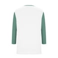 thumbnail image 6 of Womens Workout Tops V Neck Color Block Baseball Tunics Tee 3/4 Sleeve Fashion Comfy Cotton Basic Raglan T Shirts, 6 of 6