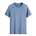 thumbnail image 3 of Felirenzacia Men's Moisture Wicking Plus Size T-Shirts, Short Sleeve Crewneck Solid Color Tees, 5XL, 3 of 8