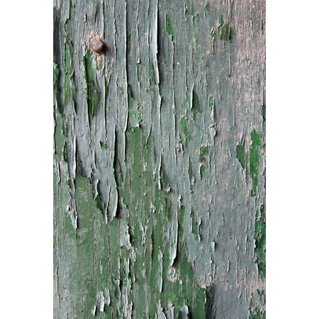 Canvas Print Paint Green Peeling Grunge Cracked Texture Design Stretched Canvas 32 x