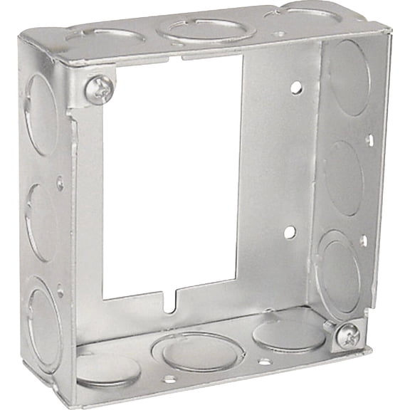 Hubbell-Raco 187 4" Square Extension Ring, 1-1/2" Deep, Drawn, Metallic