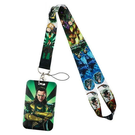 Loki I Do What I Want Character Lanyard ID Holder Keychain