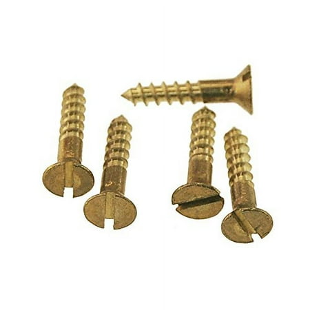 

x 1-1/2 Brass Wood s Flat Countersunk Head Slotted Drive - (Pack of 5400) Solid Brass Plain Finish Size: Length: 1-1/2 inches