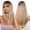 Blonde with Highlights, variant on Straight Synthetic Wig with Bangs for Women, Easy Styling, Party and Costume Styling, Synthetic Fiber Construction, designed as a wearable hair styling piece for party and costume styling