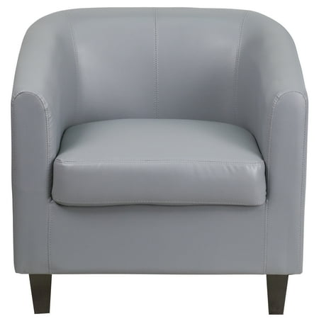 Flash Furniture - LeatherSoft Lounge Chair with Sloping Arms - Gray