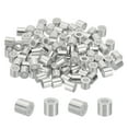 thumbnail image 1 of Uxcell 7/64"(2.8mm) Aluminum Wire Rope Stop Sleeve Set, 100 Pcs Crimping Loop Sleeve Single Hole Round Cable Ferrule for Wire Rope Cable Line, Silver, 1 of 6