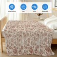 thumbnail image 4 of Brown Flowers Cooling Blanket,Lightweight Breathable Summer Throw Blanket with Double Sided Cold Effect,Vintage Farmhouse Floral Leaves Vines Picnic Blankets Bed Sheet for Hot Sleepers 60"x80", 4 of 8