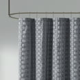 thumbnail image 2 of Home Essence Gridd Woven Clipped Solid Shower Curtain, 2 of 4