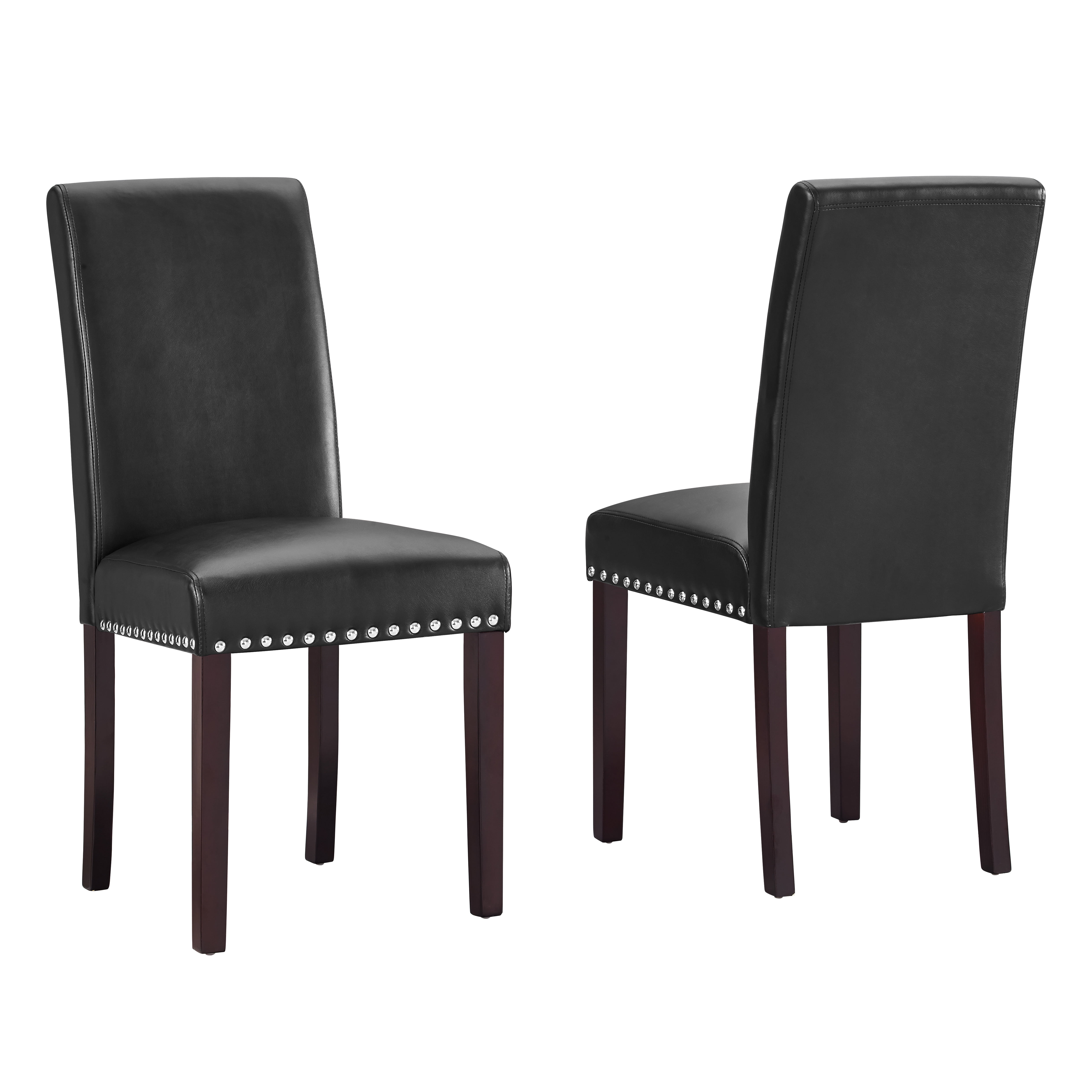 Dhi Nice Nail Head Faux Leather Dining, Nailhead Leather Dining Room Chairs