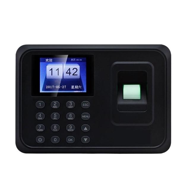 Time Clock,Fingerprint Attendance Machine A01 Punch Card Machine Fingerprint Type Work Sign-In Machine