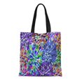 thumbnail image 1 of JSDART Canvas Tote Bag Abstact Neon Flower Petals Pattern Abstract Accent Bright Floral Reusable Handbag Shoulder Grocery Shopping Bags, 1 of 1