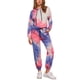thumbnail image 1 of INSPIRAR CHIC Conjuntos de Sudadera Tie Dye para Mujeres, Sudadera con Capucha, Jogging de 2 Piezas, Conjunto de Ropa, L Púrpura Azul, 1 of 6