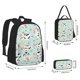 thumbnail image 2 of Easygdp Cute Cows Mochila para Niños y Niñas con Set de Caja de Almuerzo y Estuche para Lápices 3 en 1, Mochila Escolar Estampada para Adolescentes, 2 of 7