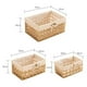 thumbnail image 2 of Wicker Storage Basket Hand-Woven Paper Rope Decorative Rectangular Wicker Basket Cube Storage Box B, 2 of 5