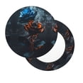 thumbnail image 3 of Round Bar Stool Seat Covers, Blue and Red Roses Artwork Elastic Round Chair Cover Stool Seat Slipcover Bar Stool Cushions Round Pad for 12-14 inch, 3 of 7