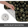 thumbnail image 4 of Christmas Winter Snowflakes Bath Mat Non-Slip Soft Microfiber Bathroom Rugs Washable Bathmat, Carpet Rug Entryway Decor for Tub Shower Room Floor, 24x16 Mat, 4 of 6