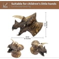 thumbnail image 3 of Dinosaur Hand Puppets Realistic Latex Soft Animal Head Toys Set, Hand Puppet Toys Gift for Kids (Tyrannosaurus & Triceratops), 3 of 5