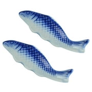 2pcs Ceramic Chopstick Rests Simulation Fish Shape Chopstick Racks Cutlery Organizer