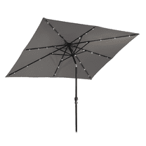 Donglin 8.20' Gray Octagon Market Patio Umbrellas, Rustfree