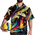 thumbnail image 4 of Note Men's Casual Printed Button Down Short Sleeve Beach Shirts, 4 of 6