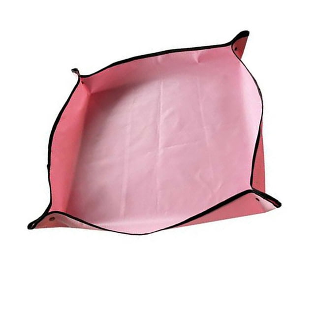 Bearachild Alfombrilla de PVC impermeable reutilizable para jardinería, esteras para jardinería, estera para macetas Jardín y Patio rosado 50*50 CM