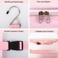 thumbnail image 2 of Farest Hanging Travel Closet Organizer Suitcase Shelves Portable Carry on Closets for Hanging Packing Cubes Storage (Pink), 2 of 6
