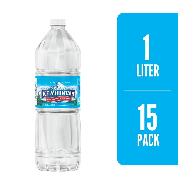 ICE MOUNTAIN Brand 100 Natural Spring Water, 33.8ounce plastic