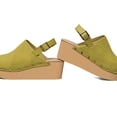 thumbnail image 3 of XYD Women Studded Round Closed Toe Slingback Buckle Sandals Wedge Heel Platform Mule Daily Walking Shoes Size 10 Olive, 3 of 4