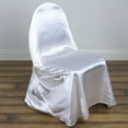 thumbnail image 2 of Efavormart White Chair Covers for Party 30 PCS Universal Satin Self Tie Banquet Folding Wedding Chair Cover - Fit on Most Chairs - Easy Use & Machine Wash Slipcovers for Outdoor Events, 2 of 9