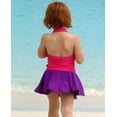 thumbnail image 3 of Made in USA Girls UPF 50+ Swim Halter Top | Navy, 3 of 3