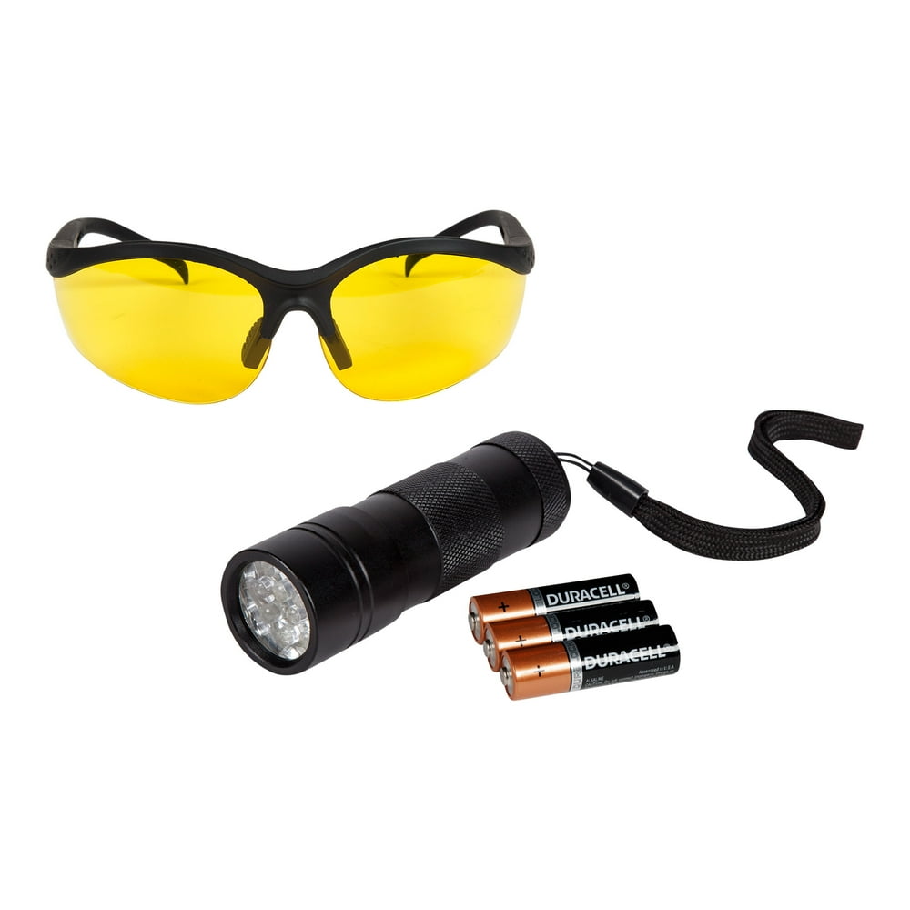 12 LED UV Flashlight with UV Glasses & Duracell Batteries included. Pet