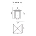 thumbnail image 6 of CWI Lighting Crawford 1 Light Farmhouse Metal Outdoor Lantern Head in Black, 6 of 6