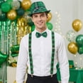 thumbnail image 7 of Alaiyaky 3 Pcs St Patricks Day Costume Accessories Set Includes Irish Plaid Green Elastic Suspenders Bow Tie Plaid Hat for Irish Party Decor, 7 of 7