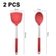 thumbnail image 2 of Juego de utensilios de cocina de 2 piezas, utensilios de cocina de silicona, mango de acero inoxidable, para cocinar, rojo, 2 of 5