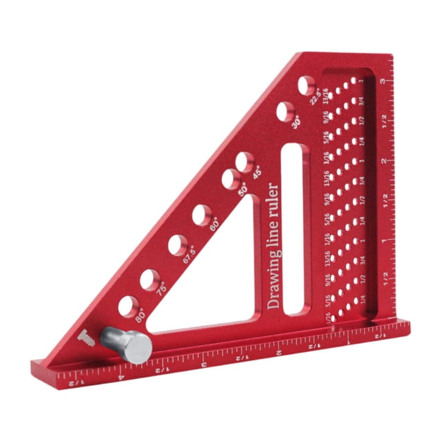Regla de medición triangular shamjiam de alta precisión aleación de aluminio 12 cm