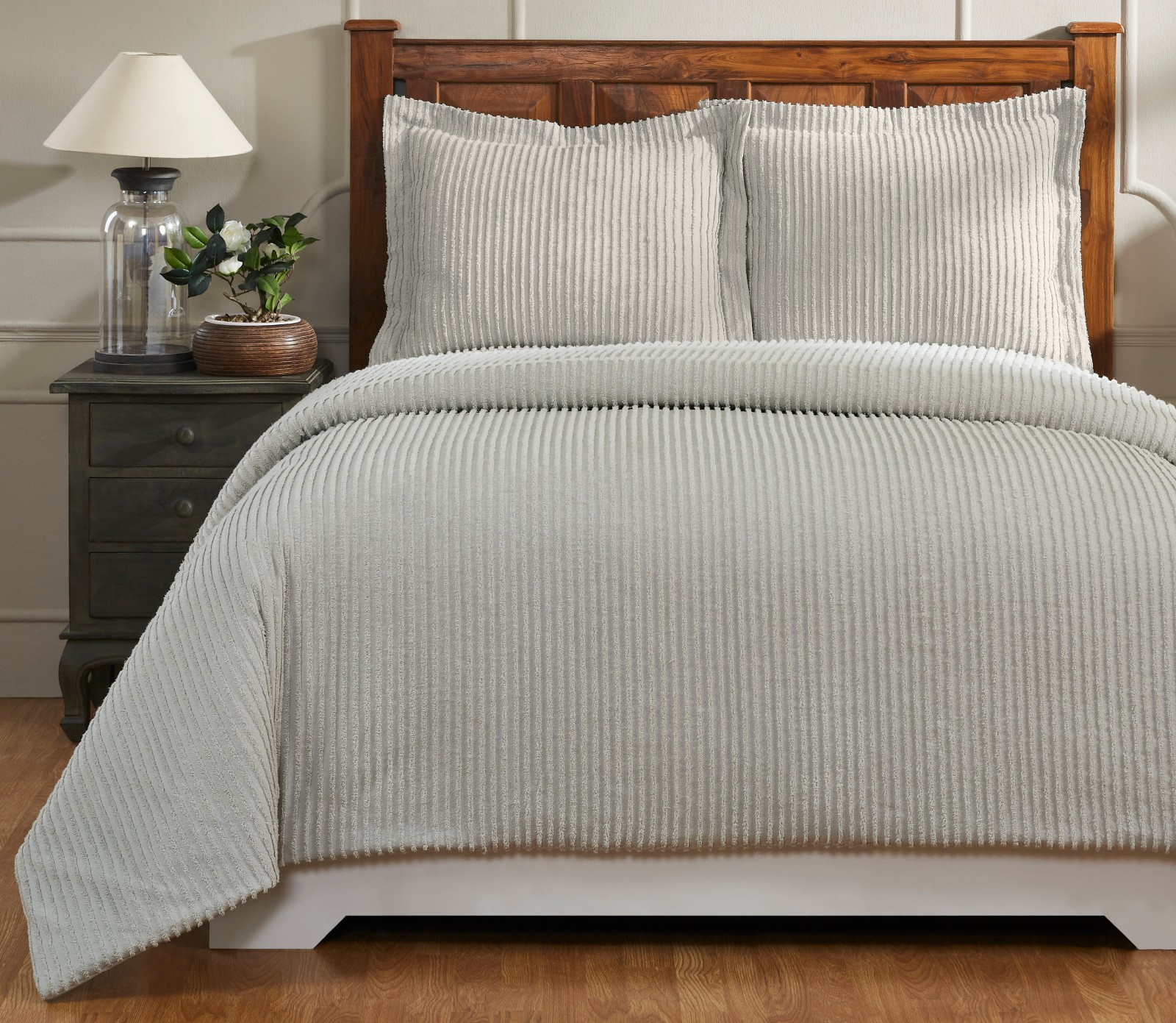 Aspen Comforter Set Full/Queen Grey