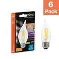 thumbnail image 2 of Xtricity LED Flame Tip Clear Filament Chandelier Light Bulb, 3.5W (40W Eqv), 3000K, 2 of 9