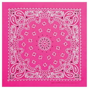 Neon Paisley Bandana-Color:Pink