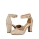 thumbnail image 3 of Zapatos de Tacón Cuadrado con Brillo Dorado Angela para Mujer de DREAM PAIRS, 3 of 7
