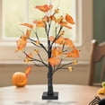 thumbnail image 4 of ZLBDYG LED Halloween Tree Night Light with Pumpkin Ghost Spider and Eyeball Ornaments - Battery Powered Tabletop Decor for Indoor Home Thanksgiving Day Festival Lighting, 4 of 9