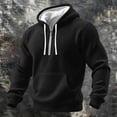thumbnail image 4 of Half Zip Hoodie Sweatshirt Long Sleeve Fashion Hooded Sweatshirt Loose Fit Hoodie Pullover Fall Winter Jackets with Pockets, 4 of 5
