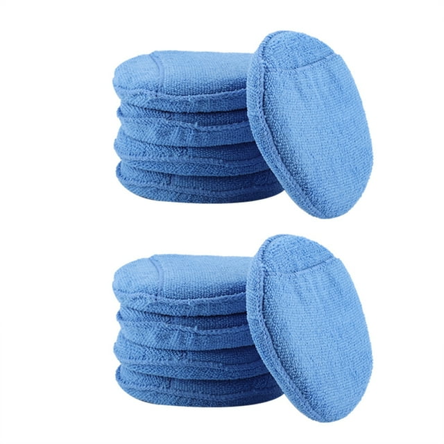 Almohadillas de pulido de microfibra súper suaves, paquete de 10 para aplicación de cera y esmalte, perfectas para automóviles
