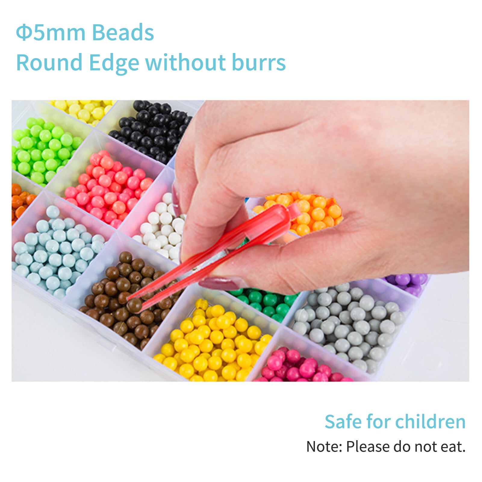 Perle D'Acqua Magiche - Kit 2400 Perle 15 Colori - Gioco Creativo Per Bambini - Educativo E Sicuro - Art Craft